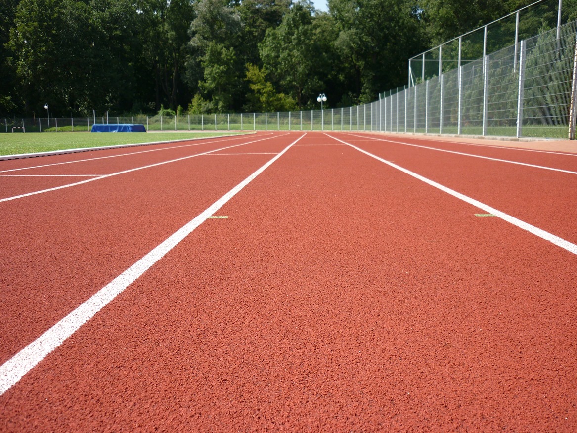 Atletická dráha v Břeclavi.