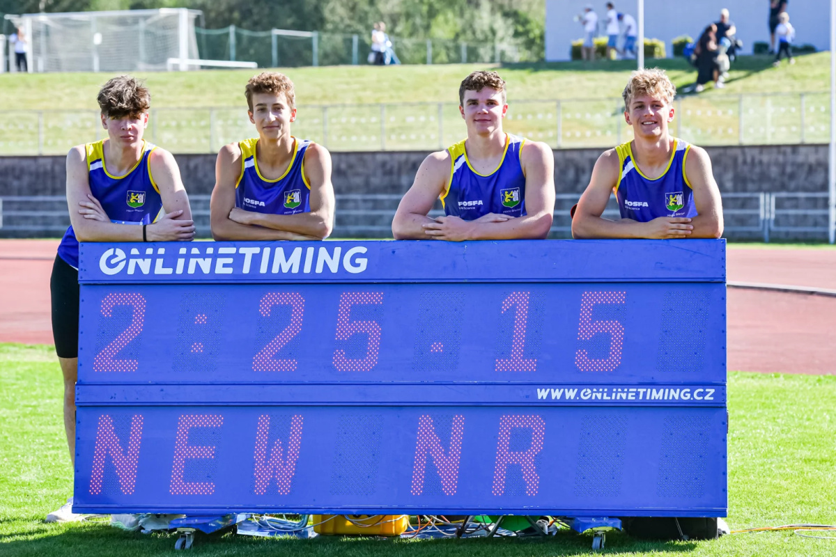 Petr Lang, Ondřej Varga, Lukáš Drobilič, Richard Smolík NR 4x300m Třinec 22.9.2024