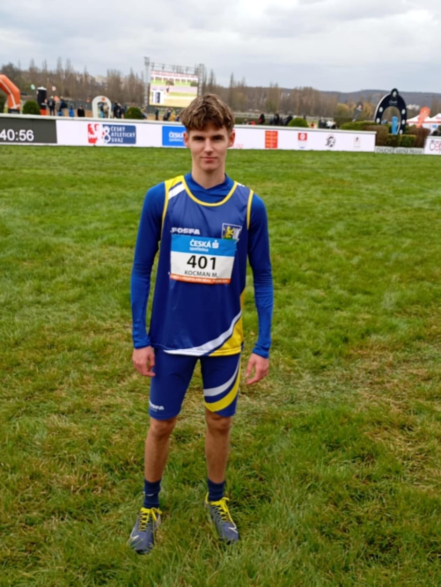 Matyáš Kocman zlatý na MČR v přespolním běhu.