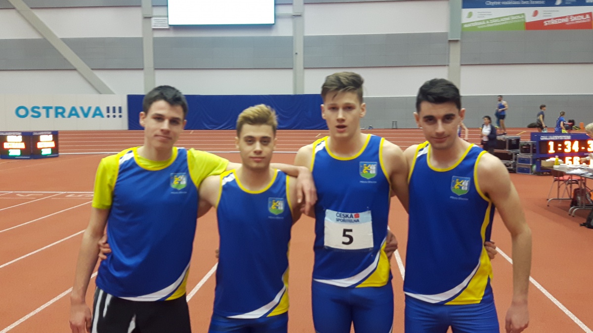 Dorostenecká štafeta po vítězství na halovém MMS 2019.