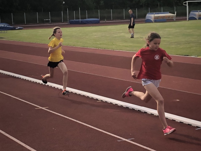 Tamara mank při vítězném závodě na 300m. Břeclav 10.06.2021