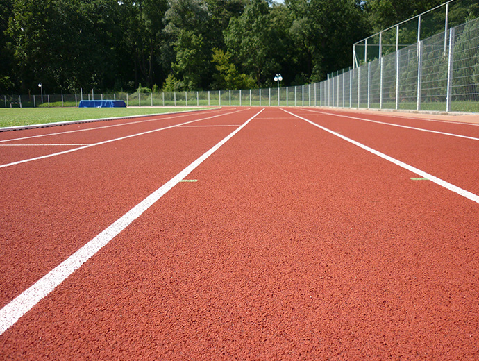 Atletická dráha v Břeclavi.