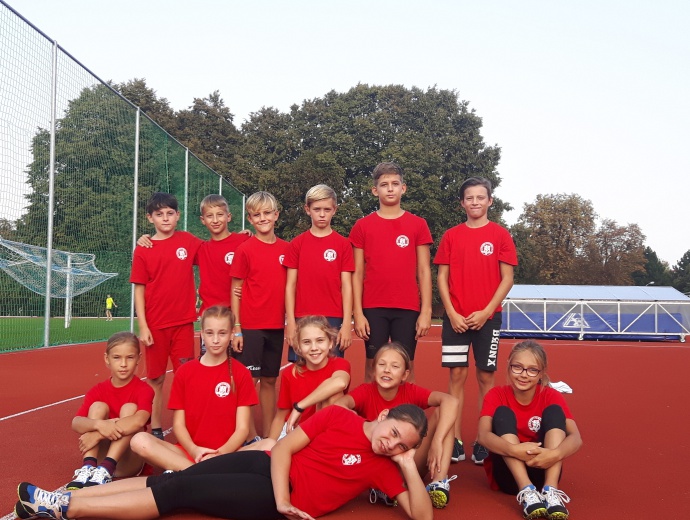 Vítězné družstvo atletické přípravky ve Slavkově.