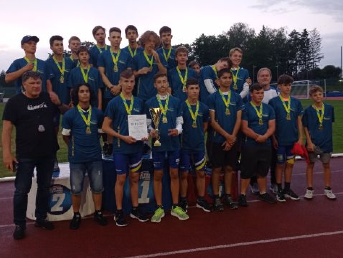 Vítězné družstvo starších žáků Přebor JMK Vyškov 2023