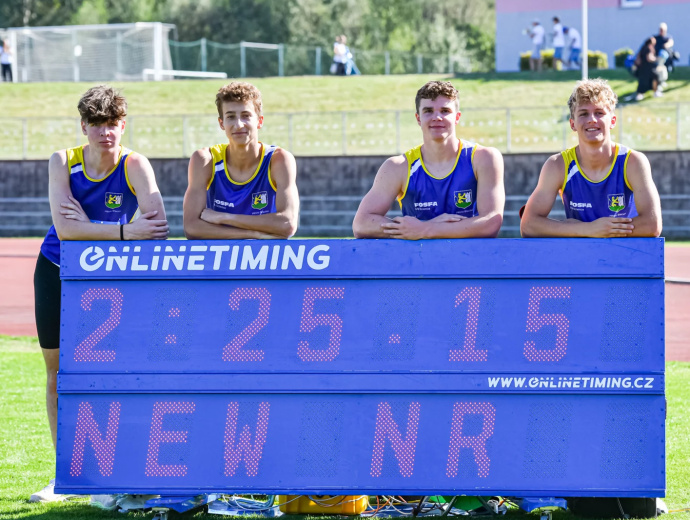 Petr Lang, Ondřej Varga, Lukáš Drobilič, Richard Smolík NR 4x300m Třinec 22.9.2024