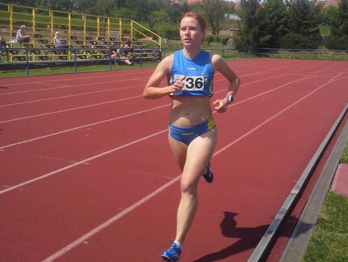 Martina Vévodová při ligovém závodě v Olomouci.