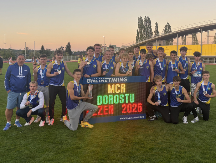 Družstvo dorostenců stříbro MČR Plzeň 27.9.2026